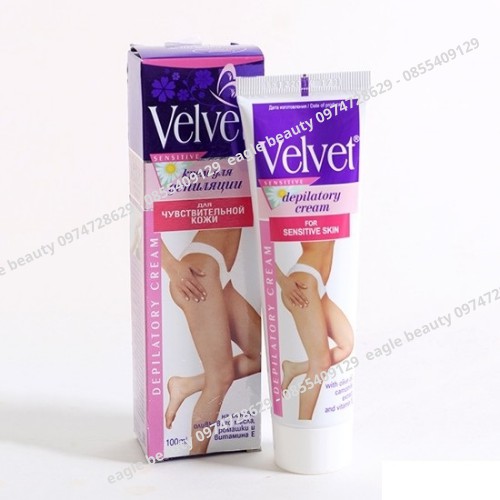 Review kem tẩy lông VELVET SENSITIVE chình hãng Nga 100ml, tẩy sạch an toàn hiệu quả