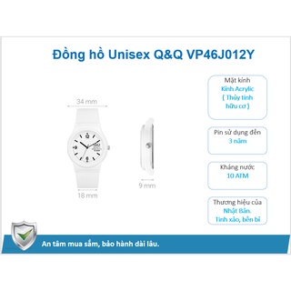 Đồng hồ Unisex Q&Q VP46J012Y -BH chính hãng, bền bỉ với những va chạm thường ngày, mẫu mã thời thumbnail