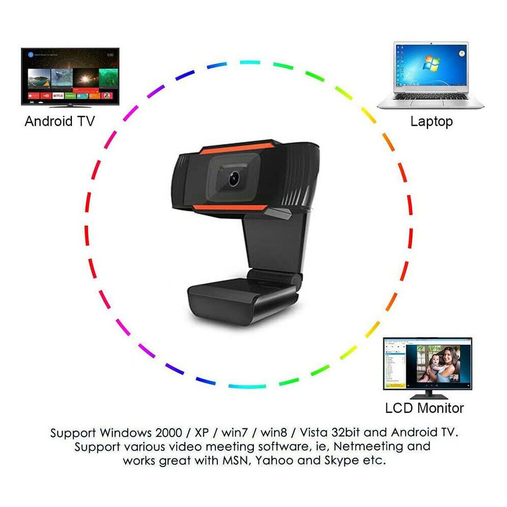 Webcam 12M gắn Laptop PC HD tích hợp Micro tiện dụng