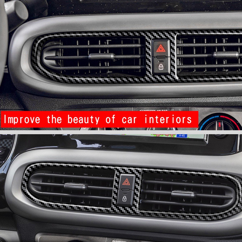 Ốp Viền Máy Điều Hòa Xe Hơi Hyundai I10 2022 Chất Liệu Sợi Carbon