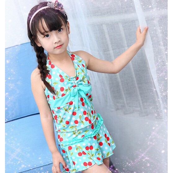 Bikini đồ bơi đi biển Áo tắm trẻ em hai mảnh kiểu đầm | BigBuy360 - bigbuy360.vn