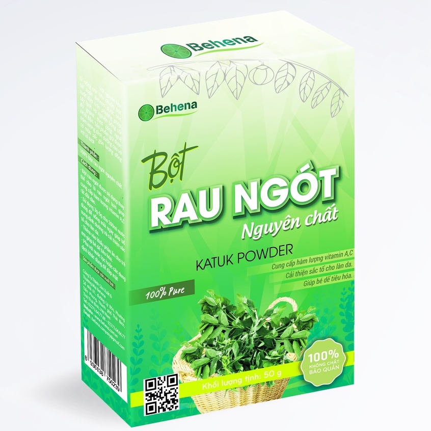 BỘT RAU NGÓT – Giúp giảm sót rau sau sinh, tưa lưỡi cho tre sơ sinh, cung cấp vitamin A,C (50G)