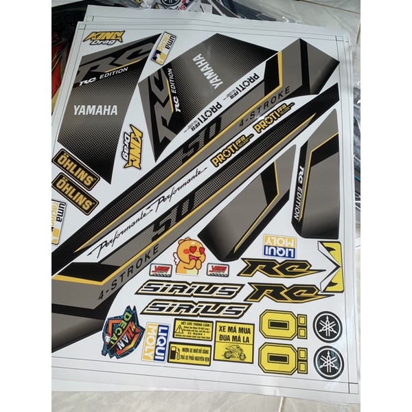 Tem sirius 50 rc xám vàng