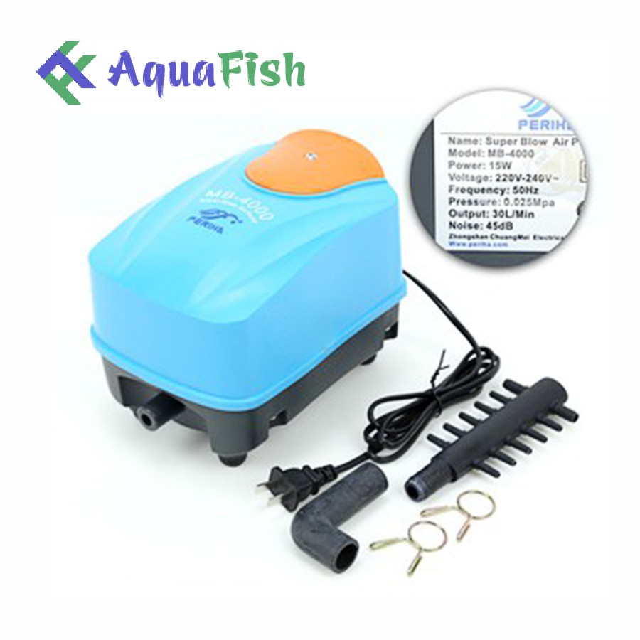 Máy Sục Khí Hồ Cá Koi Periha MB 4000, MB 8000, MB 12000, MB 18000 (máy sủi khí chạy êm và siêu tiết kiệm điện)