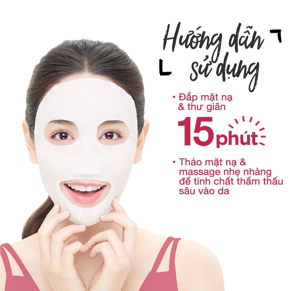 Mặt Nạ Garnier Serum Mask Ageless White Firming Hydration Tinh Chất Hạt Nho Cấp Ẩm 28g