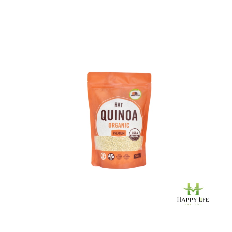 Hạt Quinoa, diêm mạch trắng hưu cơ hộp 600g, nhập khẩu Peru - Happy Life for You