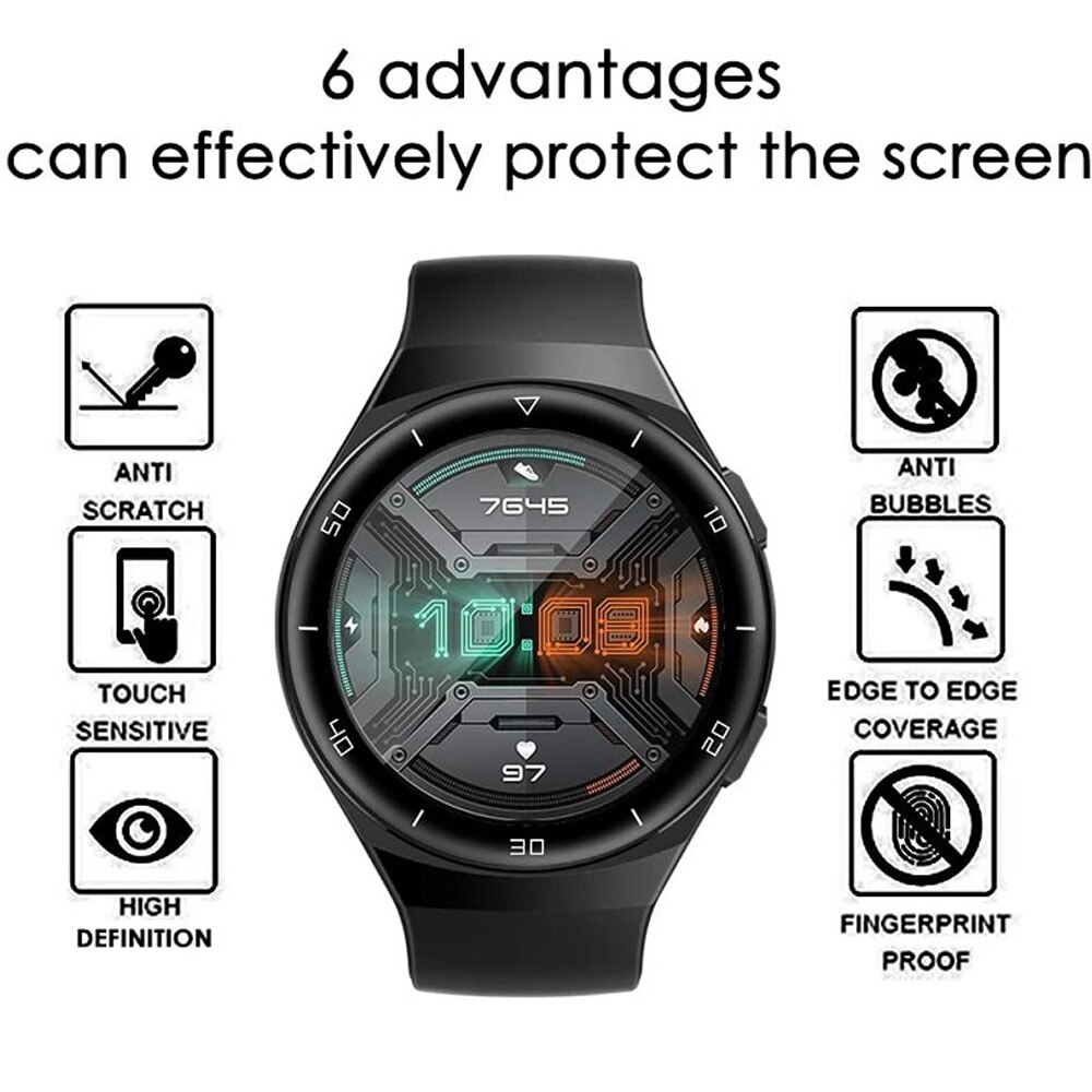 Miếng Dán Bảo Vệ Màn Hình Viền Cong 3d Gt2e Cho Đồng Hồ Huawei Watch Gt 2e Ốp