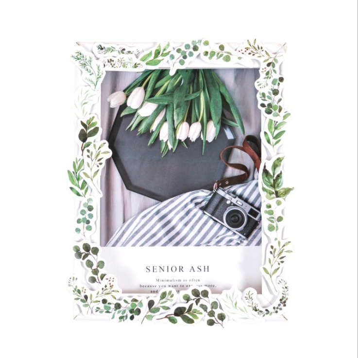 Hộp 46 miếng sticker mẫu vòng lá cây xanh