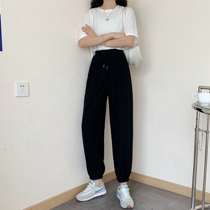 Quần Jogger Cotton Ống Rộng Cho Nữ Size S-2Xl