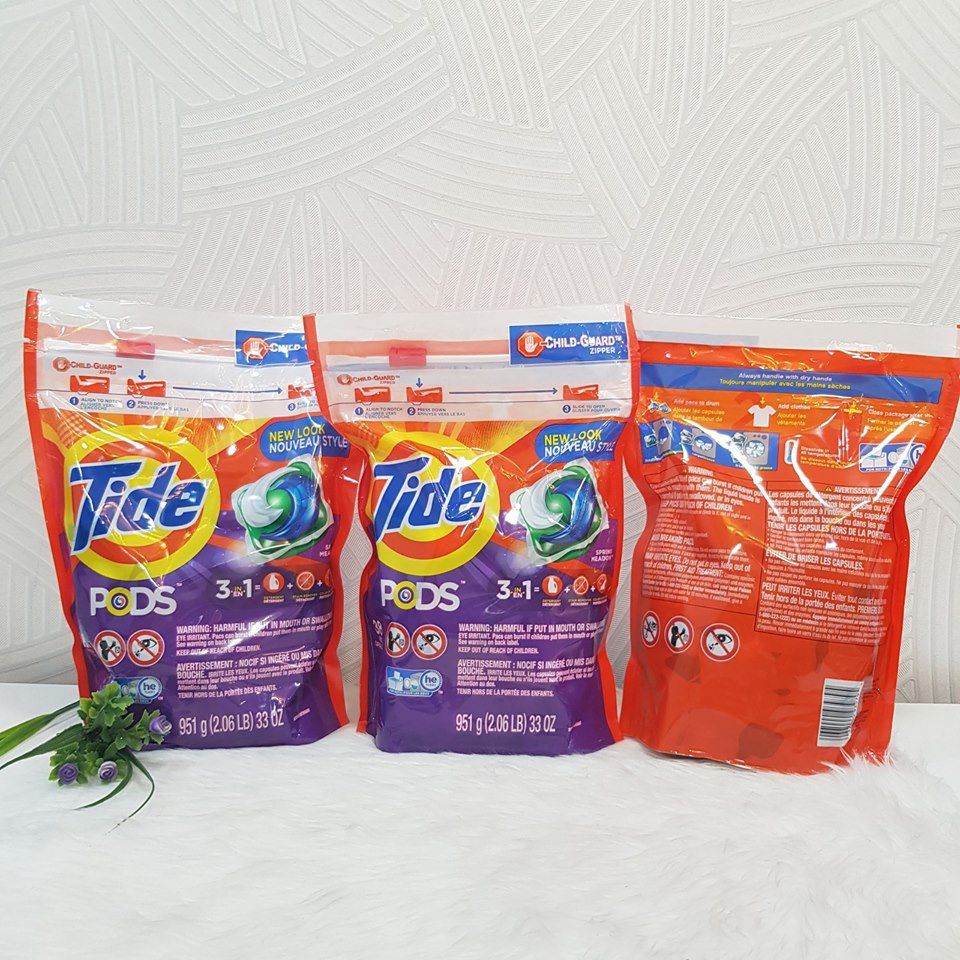 MẪU MỚI 42 viên VIÊN GIẶT XẢ QUẦN ÁO TIDE PODS 3IN1