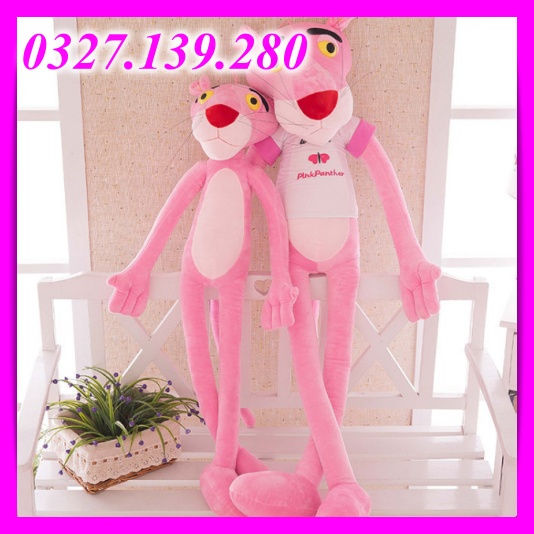 Báo hồng gấu bông báo hồng thú nhồi bông chất liệu cao cấp nhiều size 60 100cm