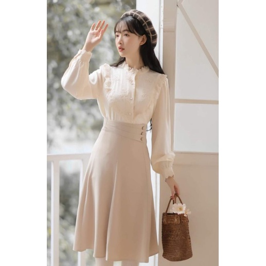 Chân váy xòe tuyết mưa cao cấp