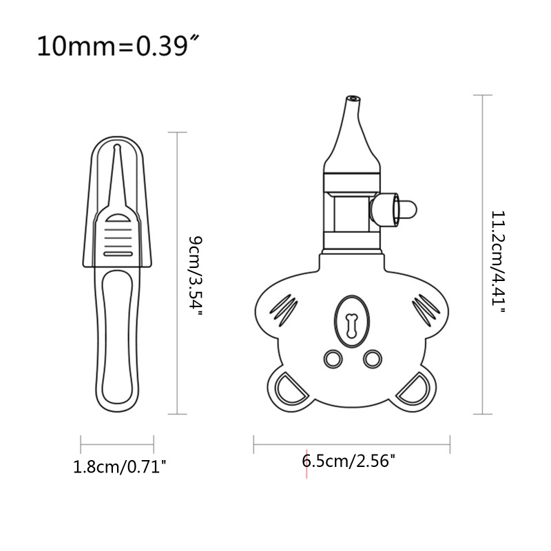 Dụng Cụ Hút Mũi Bằng Silicon Hình Gấu Hoạt Hình Cho Bé Sơ Sinh