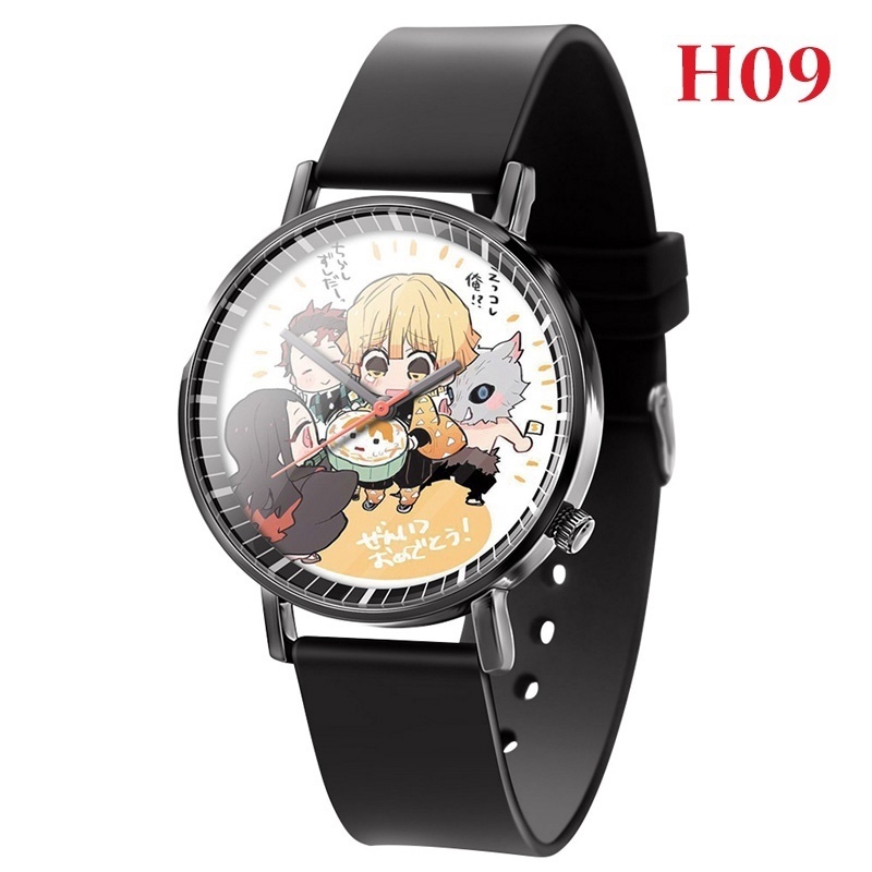 Đồng Hồ Quartz Dây Da Mặt Hình Nhân Vật Anime