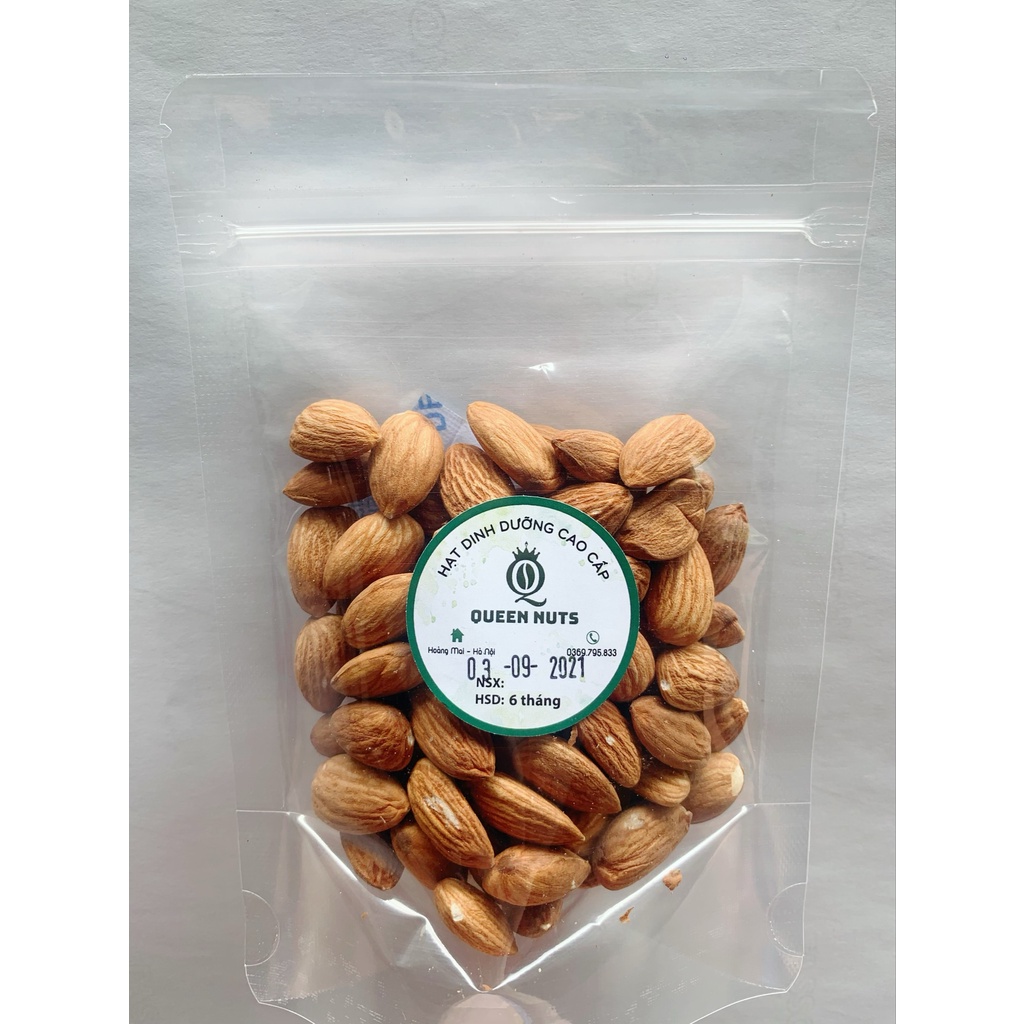 100gr Hạt hạnh nhân Úc đã sấy chín hạt to mẩy