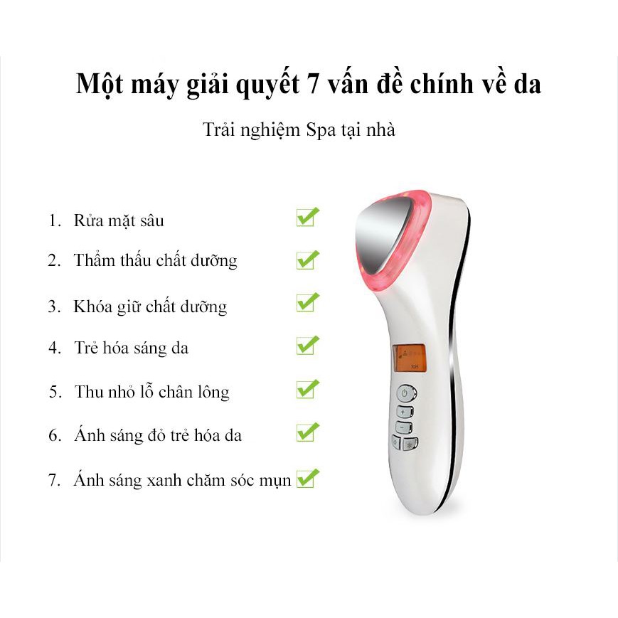 Máy Massage Mặt Đẩy Sâu Tinh Chất  CHĂM SÓC DA MẶT TOÀN DIỆN  Công nghệ nóng lạnh mới