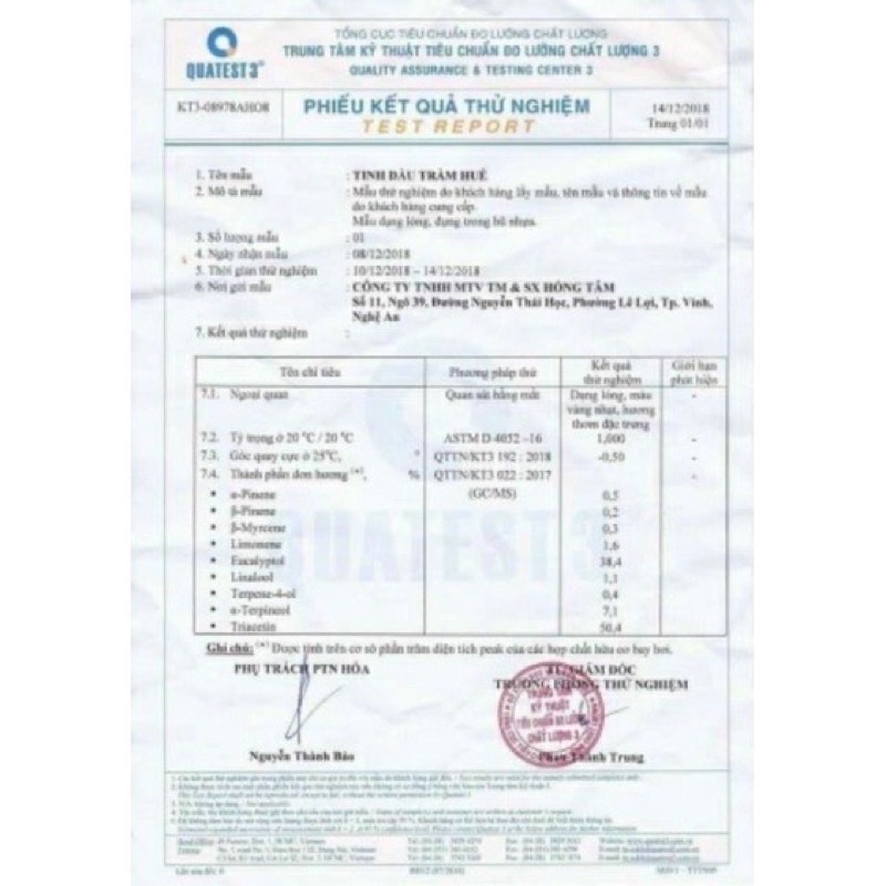 Tinh dầu tràm Huế Hồng Tâm 100 ml chính hãng