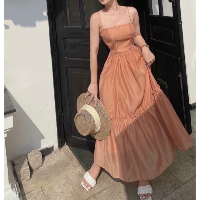 Đầm maxi voan lụa 2 dây thiết kế hót trend _Mã 31 | BigBuy360 - bigbuy360.vn