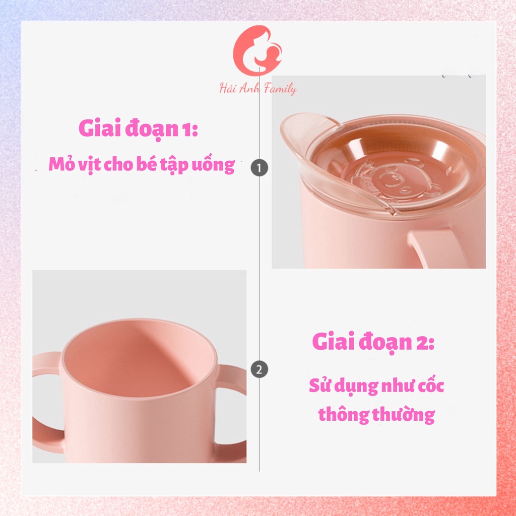 Cốc tập uống nước cho bé 2 giai đoạn chống đổ 150ml