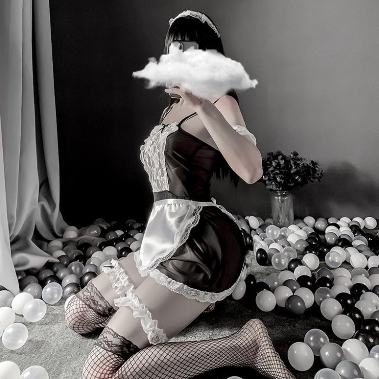 Đồ ngủ sexy bộ đồ cosplay sexy nàng hầu gái ren ngực xuyên thấu gợi cảm 1450 | BigBuy360 - bigbuy360.vn