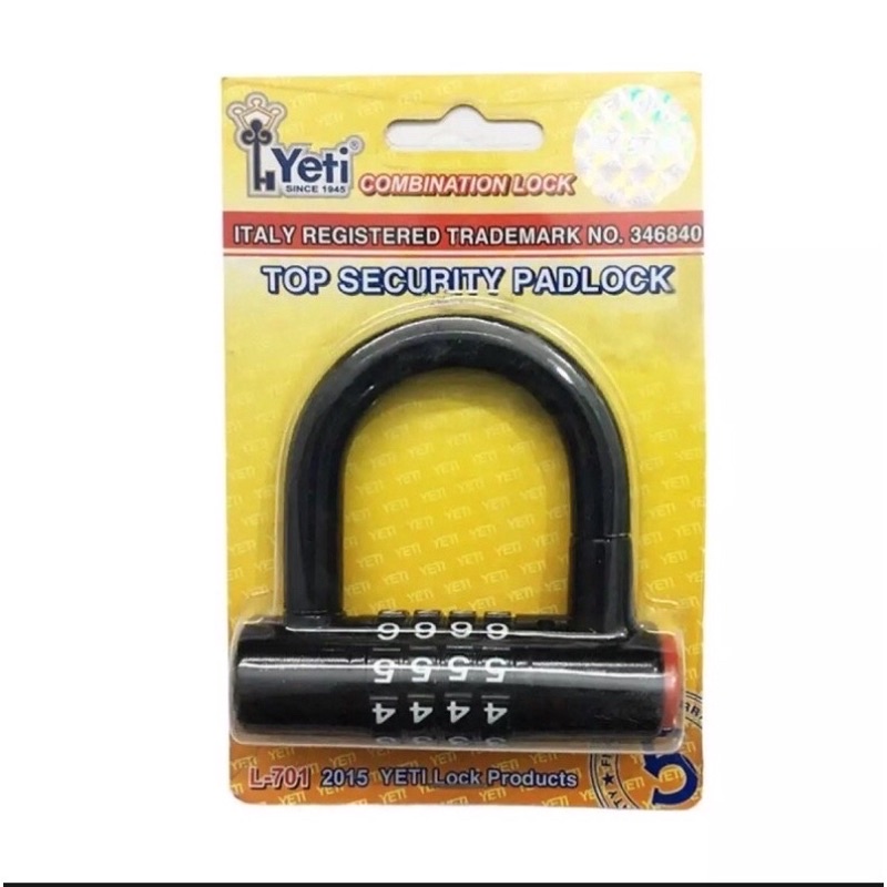Ổ KHOÁ SỐ CHỮ U LOẠI 4 SỐ YETI HÀNG CÔNG TY CHÍNH HÃNG