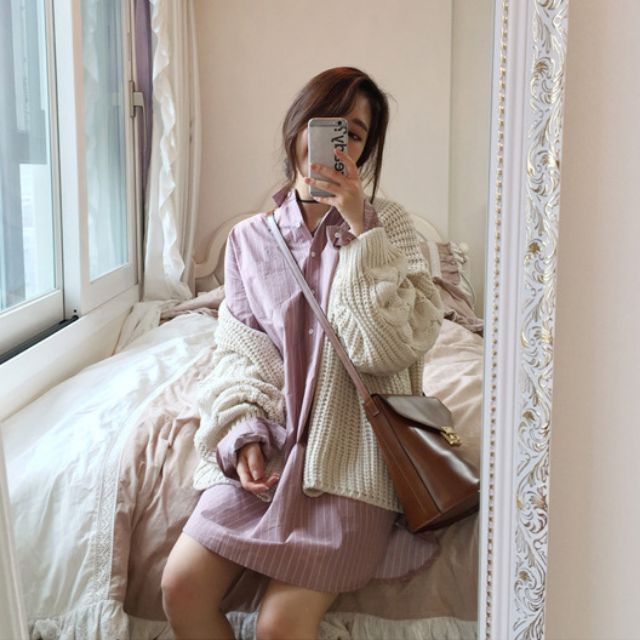 Hàng Sẵn_ Áo khoác len cardigan ulzzang phong cách thời trang Hàn