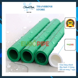 <50CM> <1 MÉT>   ỐNG NHIỆT PPR PHI 20/ 25/ 32/ 40/ 50 MM- EUROPIPE MÀU XANH