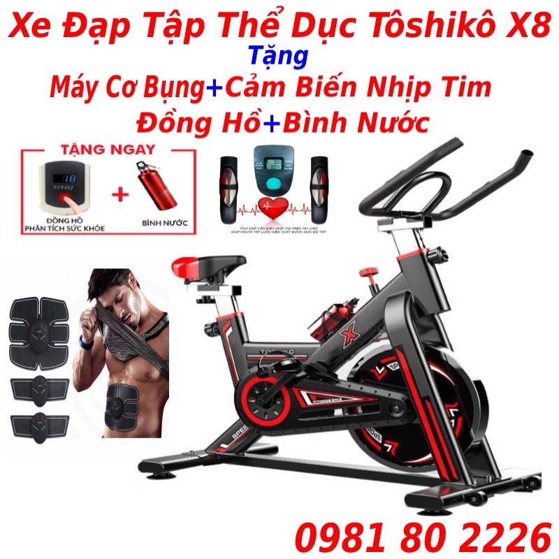 Xe đạp tập thể dục thể thao Toshiko GH-709 - Tặng 04 phụ kiện hot - bảo hành 36 tháng