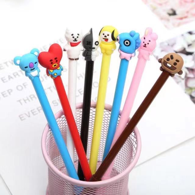 Bút bi Bts black pink kpop Tata Mang Chimmy RJ Koya Cooky Shooky và Van