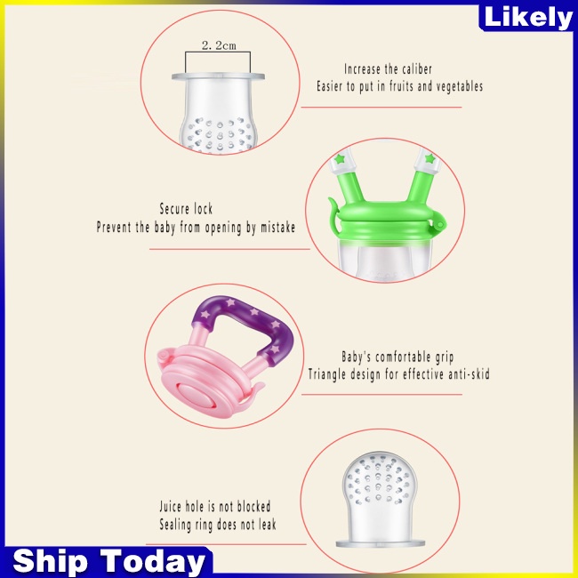ly Baby Teether Silicone Mesh Bag Molar Toy Auxiliary Food Feeder