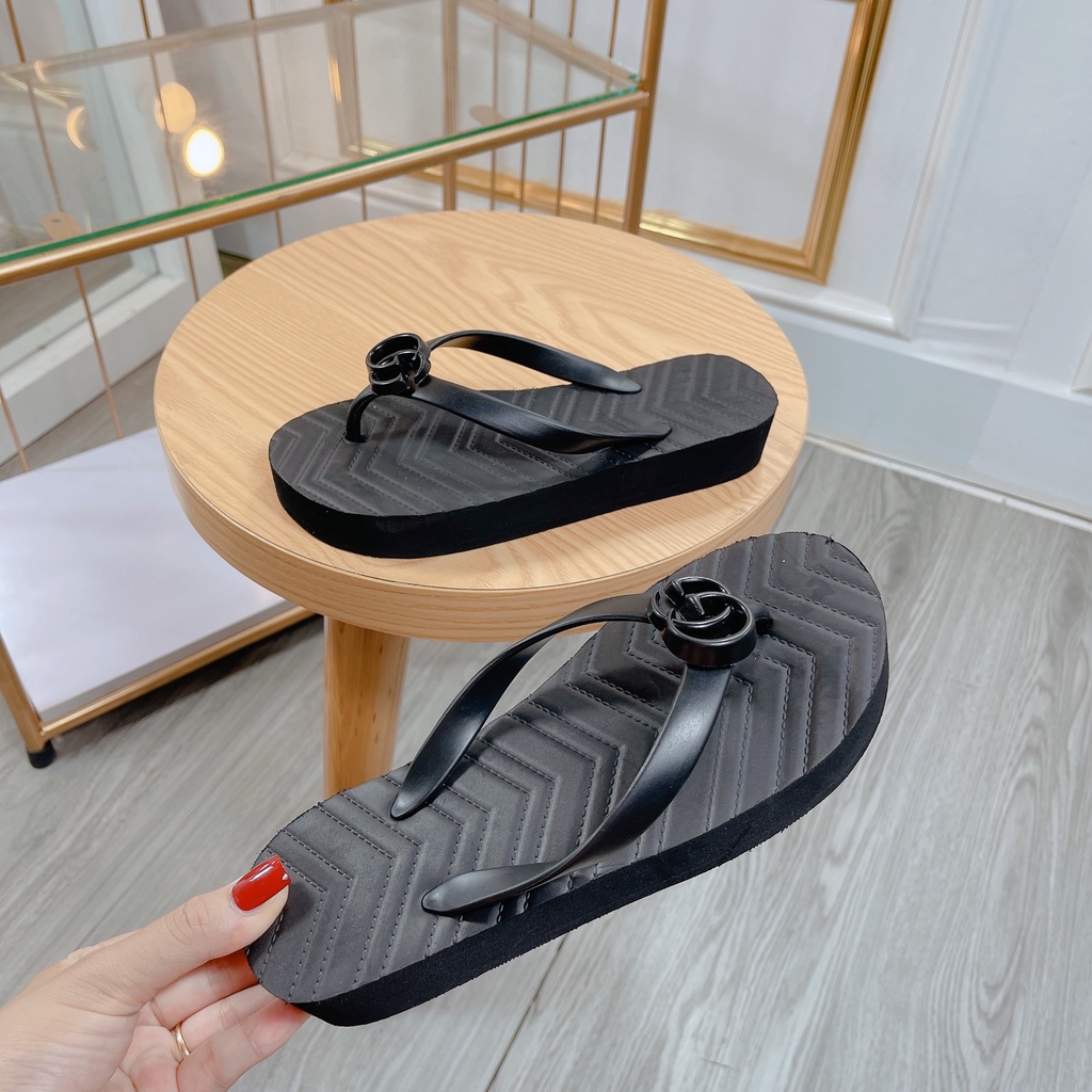 Dép lê nữ quai da xỏ ngón siêu hót,đủ size 35-39 đế cực êm