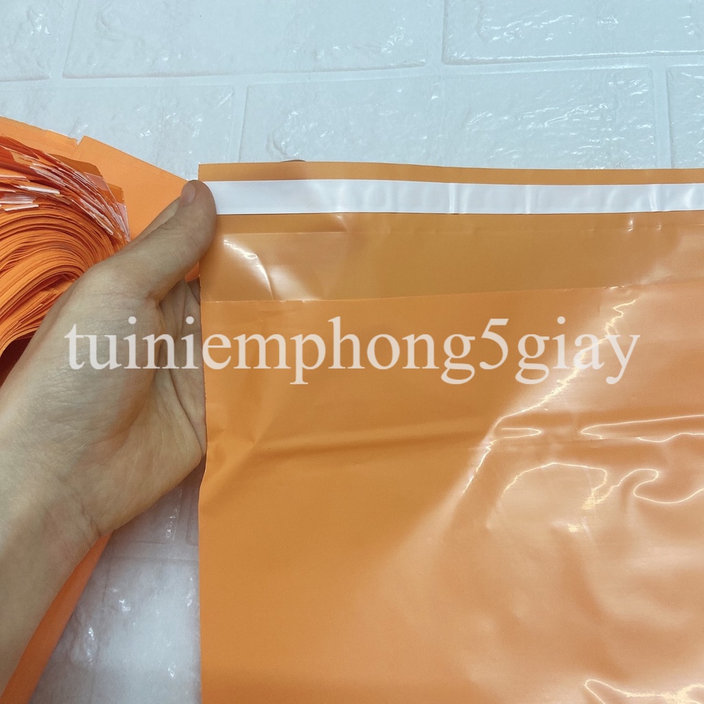 [1Kg–Màu cam-Đủ size] Túi gói hàng niêm phong tự dính - túi đóng hàng chuyển phát nhanh có sẵn keo dính – 5 GIÂY