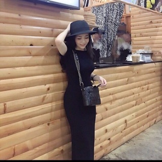 Đầm thun gân tăm from dài qua gối siêu hot