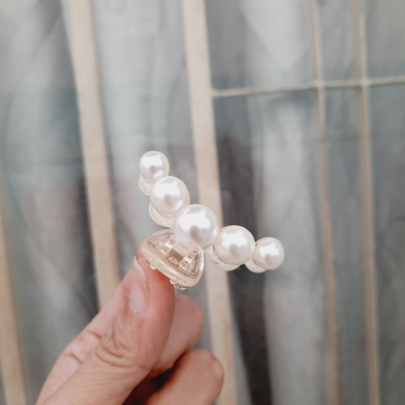 Kẹp nửa tóc đính hạt siêu xinh 4.5cm (Ảnh thật)