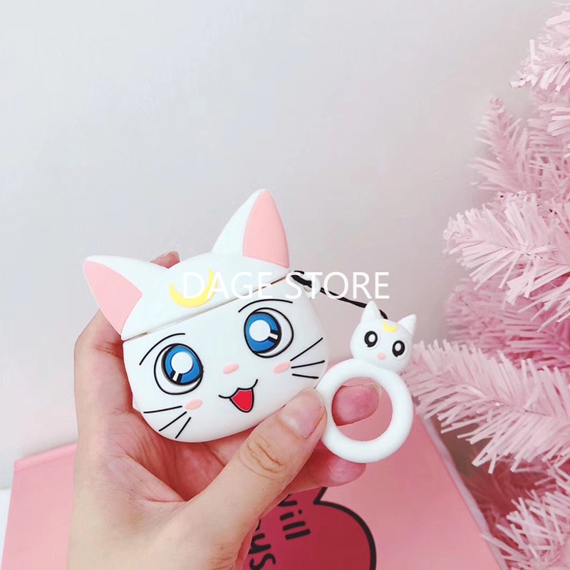 Vỏ Bảo Vệ Hộp Sạc Tai Nghe Bluetooth Airpods 2 1 Pro 3 2021 Bằng Silicon Hình Winnie / Hello Kitty 3D Dễ Thương