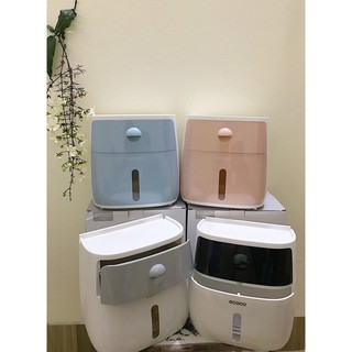 Hộp đựng giấy vệ sinh cao cấp ecoco 2 tầng