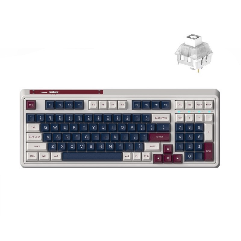 Bàn phím FL-Esport CMK98 Metal Heart 3 mode kết nối Bluetooth/Type C/ Usb 2.4Ghz, led RGB Hotswap