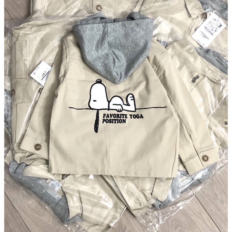 Áo khoác kaki snoopy zara