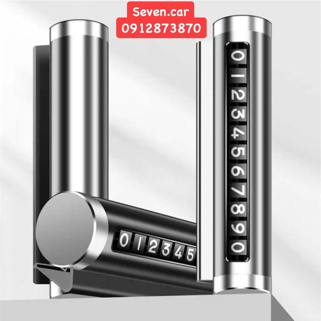 Bảng đậu xe tạm thời có thể xoay số điện thoại thiết kế thông dụng bằng hợp kim nhôm- SEVEN.CAR