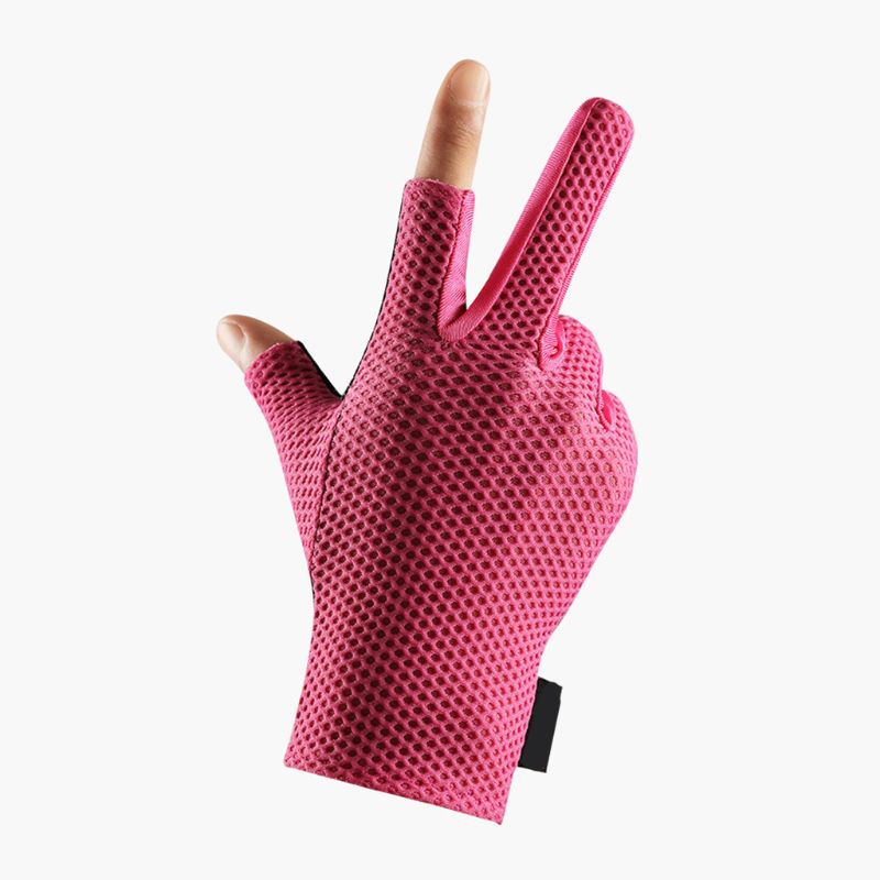 Găng Tay Chống Trượt 2 Ngón Bằng Lụa Lạnh Unisex