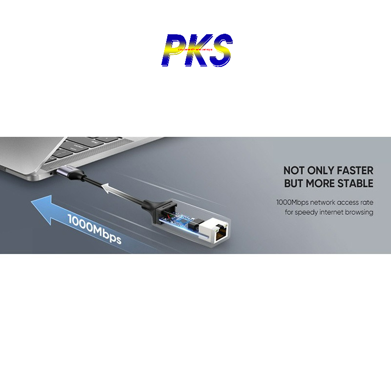 Cáp chuyển đổi USB 3.0 to Lan cao cấp Ugreen 50922 tốc độ đường truyền Gigabit 10/100/1000Mbps