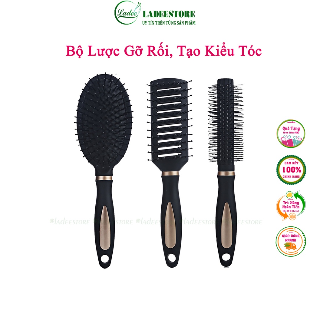 Lược chải tóc, Lược gỡ rối chống rụng tóc, Lược tròn, lược bán nguyệt, lược Oval cao cấp