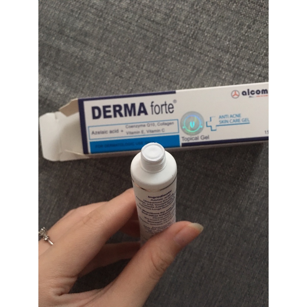 Derma Forte Gel Mẫu Mới Advanced, Giảm Mụn Trứng Cá/Ẩn/Dưỡng Trắng Da/Giảm Thâm Mụn/MS/C Chính Hãng 15g - Derma Beauty