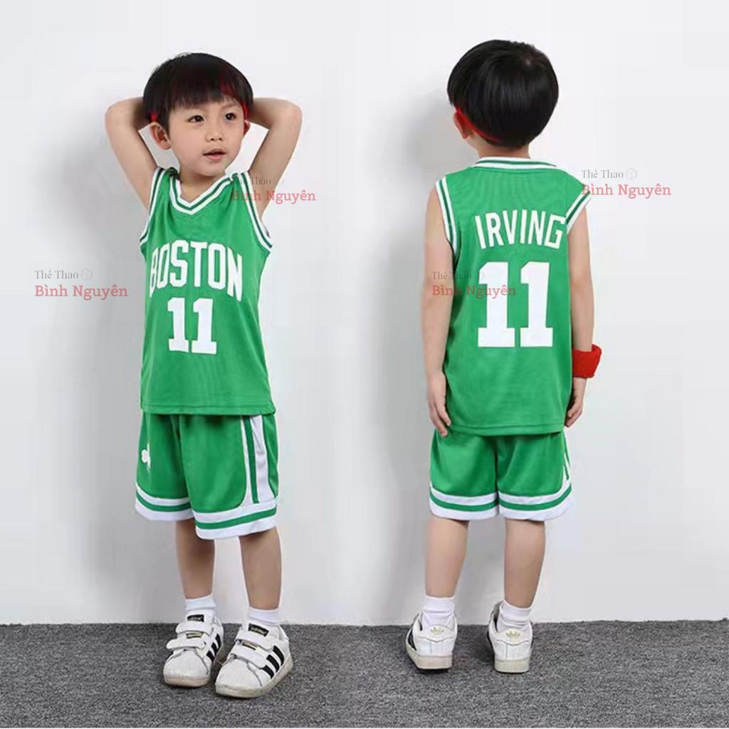 Bộ quần áo bóng rổ trẻ em NBA thoáng khí, thấm hút mồ hôi tốt Lakers Bulls Boston