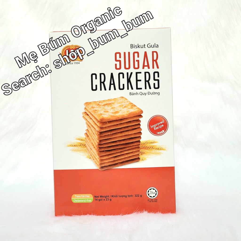 [HCM giao hóa tốc] Combo 2 hộp bánh quy giòn Cream Crackers Sunrise - Kem sữa không đường và phủ đường nhẹ - Hộp 308g