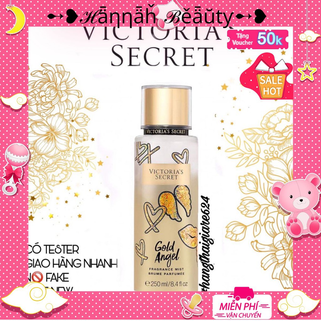 ♘ VICTORIA'S SECRET® Xịt Thơm Toàn Thân Body Mist - Gold Angel 250ml ♘ | Thế Giới Skin Care