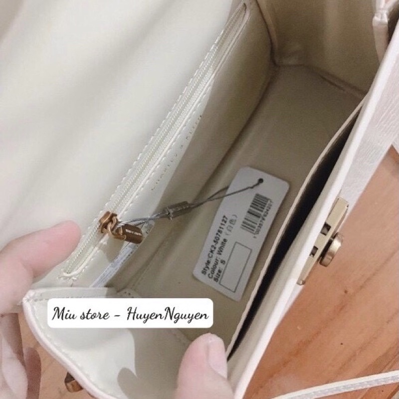 Túi quai xách đeo chéo Cnk tag vàng đồng