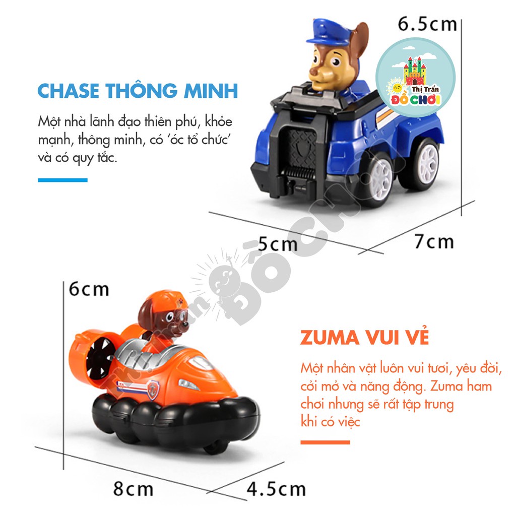 Bộ đồ chơi biệt đội chú chó cứu hộ Paw Patrol cho bé bằng nhựa chạy trớn A8 A9 A11 mô hình 6 con 7 con 8 con 9 con đồ ch