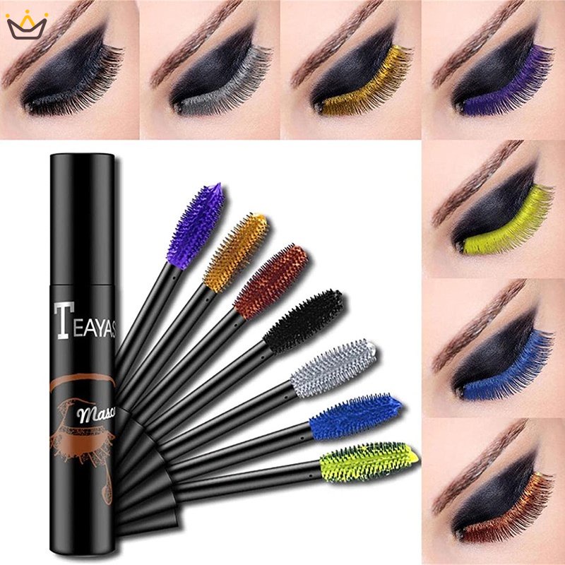 Mascara Nhiều Màu Sắc Làm Dày Và Dài Mi Chống Thấm Nước Lâu Trôi Màu Cam Đỏ Xanh Lá Vàng MM