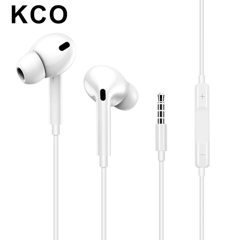 Tai nghe nhét tai KCO i30 chất lượng cao kiểu dáng thể thao có jack 3.5mm và nút điều khiển âm lượng